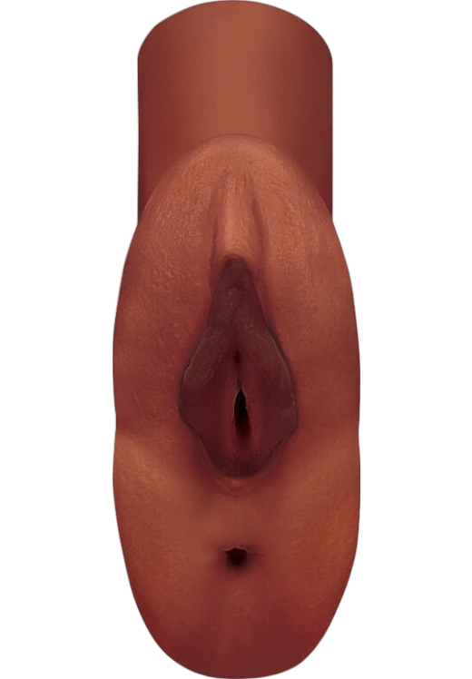 Αυνανιστήρι κόλπου από fanta flesh σε καφέ χρώμα, μήκους 14,2 εκ. και μέγιστης διαμέτρου 4,6 εκ.