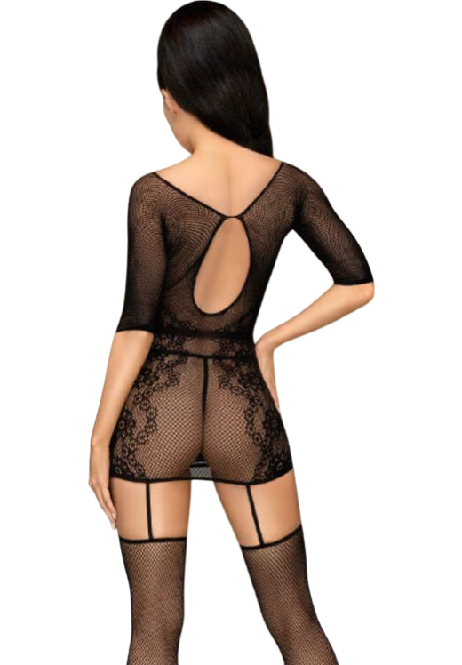 Ολόσωμο καλσόν με ραντάκια από τούλι σε χρυσαφί χρώμα