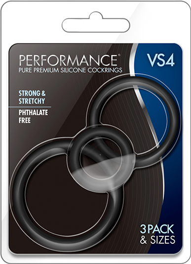 Σετ δαχτυλίδια πέους από σιλικόνη σε μαύρο χρώμα