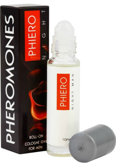 Phiero Night Pheromones Perfume For Men Roll-on 10ml Ανδρικό άρωμα φερομόνης με άρωμα ανδρικό σε συσκευασία 10 ml