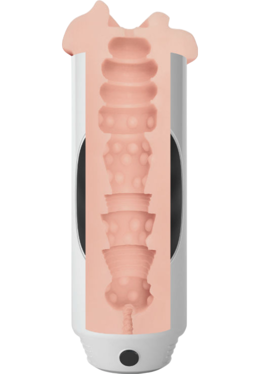 Αυνανιστήρι κόλπου από fanta flesh σε λευκό χρώμα, μήκους 23.3 εκ.