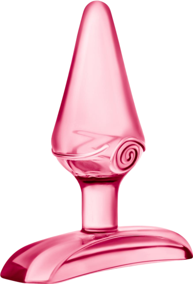 Πρωκτική σφήνα από tpe σε ροζ χρώμα, μήκους 6,7 εκ. και μέγιστης διαμέτρου 2,7 εκ.
