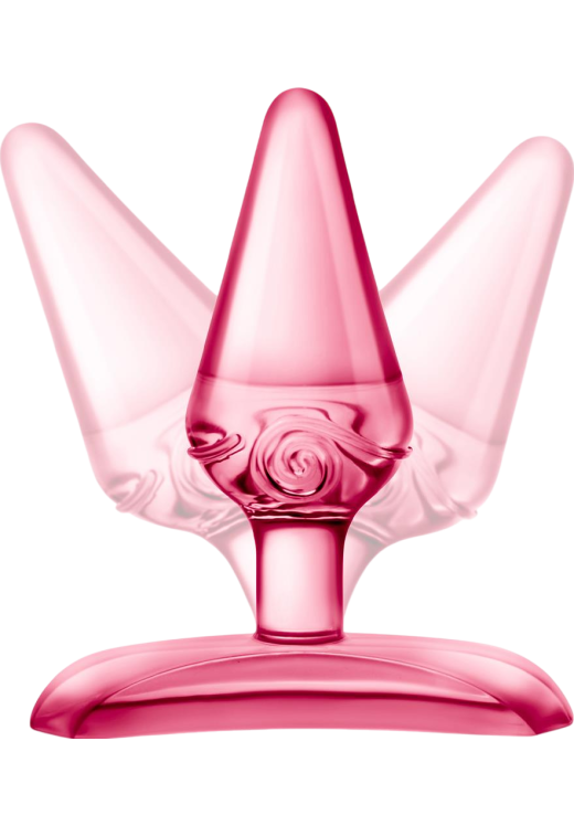 Πρωκτική σφήνα από tpe σε ροζ χρώμα, μήκους 6,7 εκ. και μέγιστης διαμέτρου 2,7 εκ.