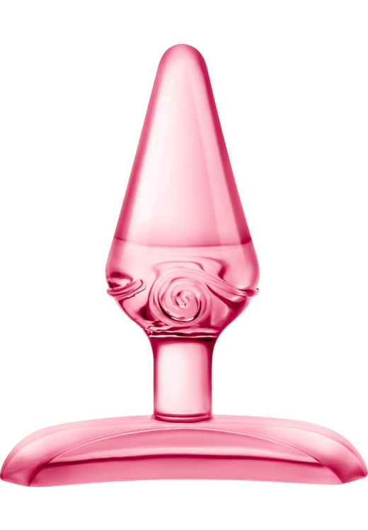 Πρωκτική σφήνα από tpe σε ροζ χρώμα, μήκους 6,7 εκ. και μέγιστης διαμέτρου 2,7 εκ.