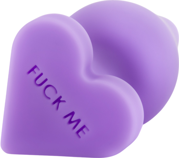 Πρωκτική σφήνα από σιλικόνη σε μοβ χρώμα, μήκους 8,9 εκ. και μέγιστης διαμέτρου 3,8 εκ.