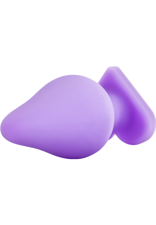 Πρωκτική σφήνα από σιλικόνη σε μοβ χρώμα, μήκους 8,9 εκ. και μέγιστης διαμέτρου 3,8 εκ.