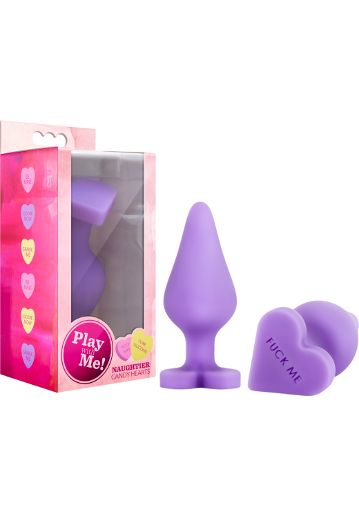 Πρωκτική σφήνα από σιλικόνη σε μοβ χρώμα, μήκους 8,9 εκ. και μέγιστης διαμέτρου 3,8 εκ.