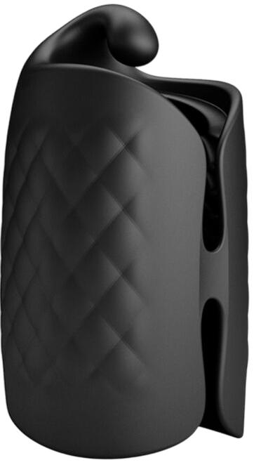 Αυνανιστήρι από σιλικόνη σε μαύρο χρώμα, μήκους 9,5 εκ. και μέγιστης διαμέτρου 5,9 εκ.