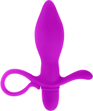 Πρωκτικός δονητής από σιλικόνη σε μοβ χρώμα, μήκους 11 εκ. και μέγιστης διαμέτρου 3 εκ.