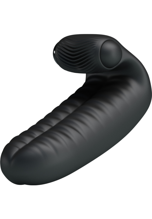 Δονητής δακτύλου από σιλικόνη σε μαύρο χρώμα