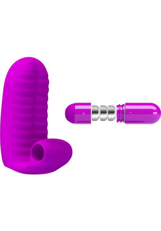 Δονητής δακτύλου από σιλικόνη σε μοβ χρώμα