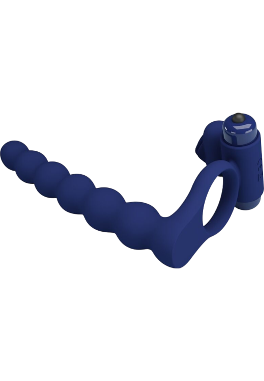 Δονούμενο δαχτυλίδι από σιλικόνη σε μπλέ χρώμα, μήκους 15,2 εκ. και μέγιστης διαμέτρου 2,5 εκ.