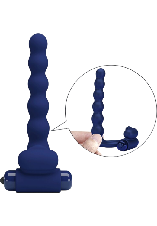 Δονούμενο δαχτυλίδι από σιλικόνη σε μπλέ χρώμα, μήκους 15,2 εκ. και μέγιστης διαμέτρου 2,5 εκ.