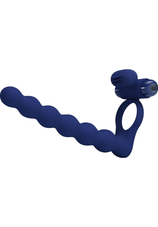 Δονούμενο δαχτυλίδι από σιλικόνη σε μπλέ χρώμα, μήκους 15,2 εκ. και μέγιστης διαμέτρου 2,5 εκ.