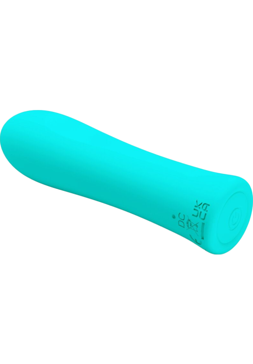 Κλασσικός δονητής από σιλικόνη σε πράσινο χρώμα, μήκους 10,2 εκ. και μέγιστης διαμέτρου 2,6 εκ.