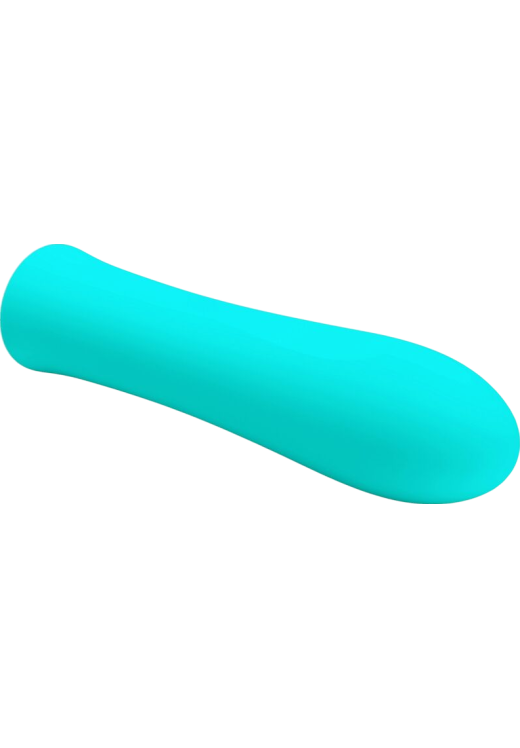 Κλασσικός δονητής από σιλικόνη σε πράσινο χρώμα, μήκους 10,2 εκ. και μέγιστης διαμέτρου 2,6 εκ.