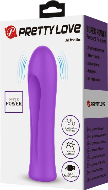 Κλασσικός δονητής από σιλικόνη σε μοβ χρώμα, μήκους 10,2 εκ. και μέγιστης διαμέτρου 2,6 εκ.