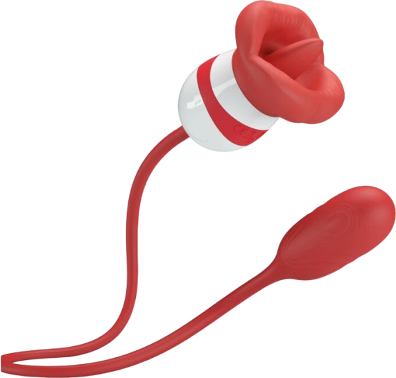 Κλειτοριδικός δονητής από σιλικόνη σε κόκκινο χρώμα