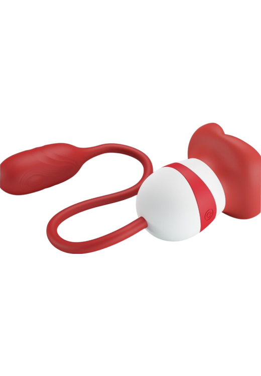 Κλειτοριδικός δονητής από σιλικόνη σε κόκκινο χρώμα