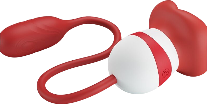 Κλειτοριδικός δονητής από σιλικόνη σε κόκκινο χρώμα