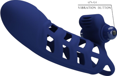 Pretty Love Altaf Vibrator Ring With Silicone Sheath Blue - Καλύμματα ...