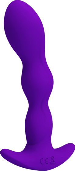 Δονούμενη σφήνα από σιλικόνη σε μοβ χρώμα, μήκους 14,5 εκ. και μέγιστης διαμέτρου 7,3 εκ.