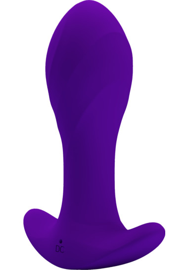 Pretty Love Anal Plug Massager 10,5 cm Δονούμενη σφήνα από σιλικόνη σε μοβ χρώμα, μήκους 10,5 εκ. και μέγιστης διαμέτρου 7,3 εκ.