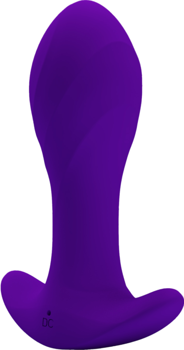 Δονούμενη σφήνα από σιλικόνη σε μοβ χρώμα, μήκους 10,5 εκ. και μέγιστης διαμέτρου 7,3 εκ.