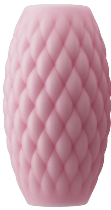 Αυνανιστήρι από tpr σε ροζ χρώμα, μήκους 7,6 εκ. και μέγιστης διαμέτρου 4,2 εκ.