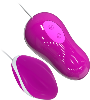 Δονούμενο αυγό από σιλικόνη, μήκους 6 εκ. και μέγιστης διαμέτρου 3 εκ. με ενσύρματο κοντρόλ