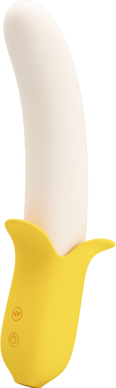 Δονητής σημείου g από σιλικόνη σε κίτρινο χρώμα, μήκους 20,5 εκ. και μέγιστης διαμέτρου 3,2 εκ.