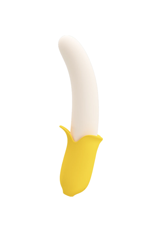Δονητής σημείου g από σιλικόνη σε κίτρινο χρώμα, μήκους 20,5 εκ. και μέγιστης διαμέτρου 3,2 εκ.