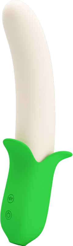 Δονητής σημείου g από σιλικόνη σε πράσινο χρώμα, μήκους 15,2 εκ. και μέγιστης διαμέτρου 3,2 εκ.