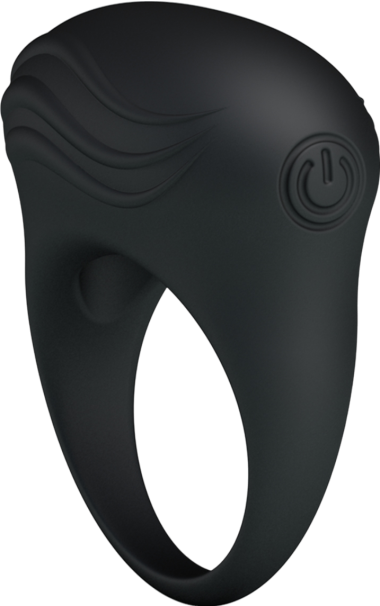 Δονούμενο δαχτυλίδι από σιλικόνη σε μαύρο χρώμα, μέγιστης διαμέτρου 3,3 εκ.