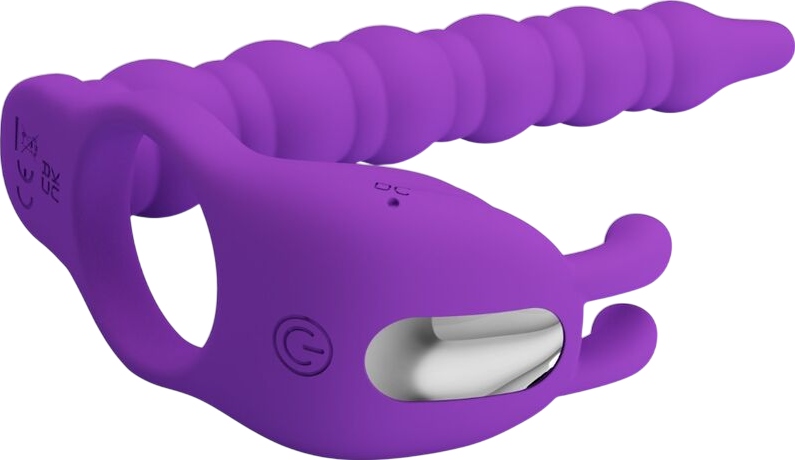 Δονούμενο δαχτυλίδι από σιλικόνη σε λιλά χρώμα