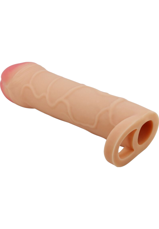 Προέκταση πέους από tpr σε φυσικό χρώμα, μήκους 16,5 εκ. και μέγιστης διαμέτρου 3,8 εκ.