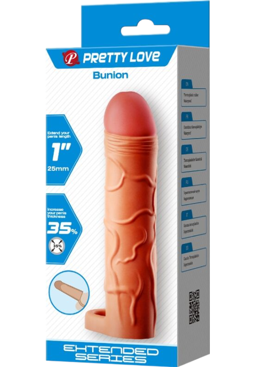 Προέκταση πέους από tpr σε φυσικό χρώμα, μήκους 16,5 εκ. και μέγιστης διαμέτρου 3,8 εκ.