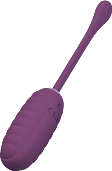 Δονούμενο αυγό από σιλικόνη σε μοβ χρώμα, μήκους 19,7 εκ. και μέγιστης διαμέτρου 3,5 εκ.