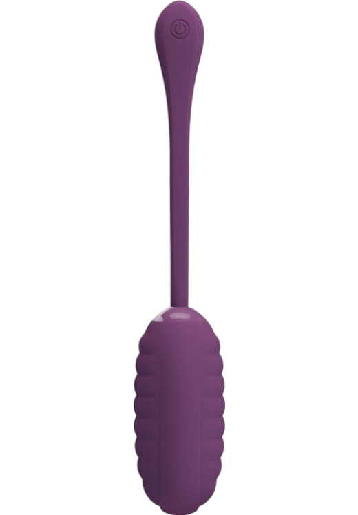 Δονούμενο αυγό από σιλικόνη σε μοβ χρώμα, μήκους 19,7 εκ. και μέγιστης διαμέτρου 3,5 εκ.