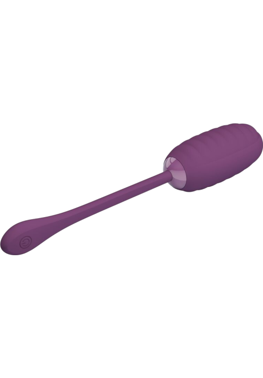 Δονούμενο αυγό από σιλικόνη σε μοβ χρώμα, μήκους 19,7 εκ. και μέγιστης διαμέτρου 3,5 εκ.