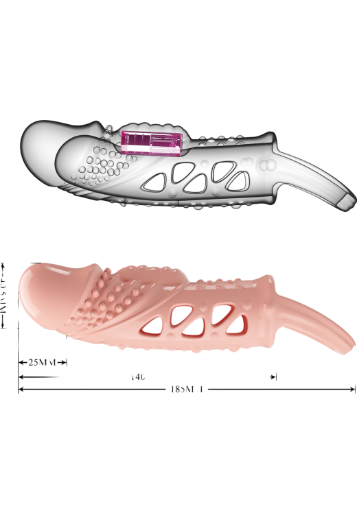 Δονούμενη προέκταση πέους από tpr σε φυσικό χρώμα