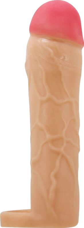 Προέκταση πέους από tpr σε φυσικό χρώμα, μήκους 18 εκ. και μέγιστης διαμέτρου 3,9 εκ.