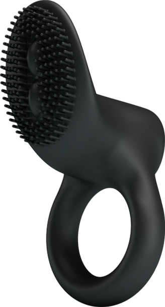 Δονούμενο δαχτυλίδι από σιλικόνη σε μαύρο χρώμα, μήκους 7,4 εκ.