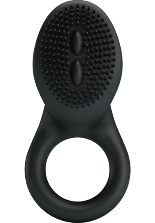 Δονούμενο δαχτυλίδι από σιλικόνη σε μαύρο χρώμα, μήκους 7,4 εκ.