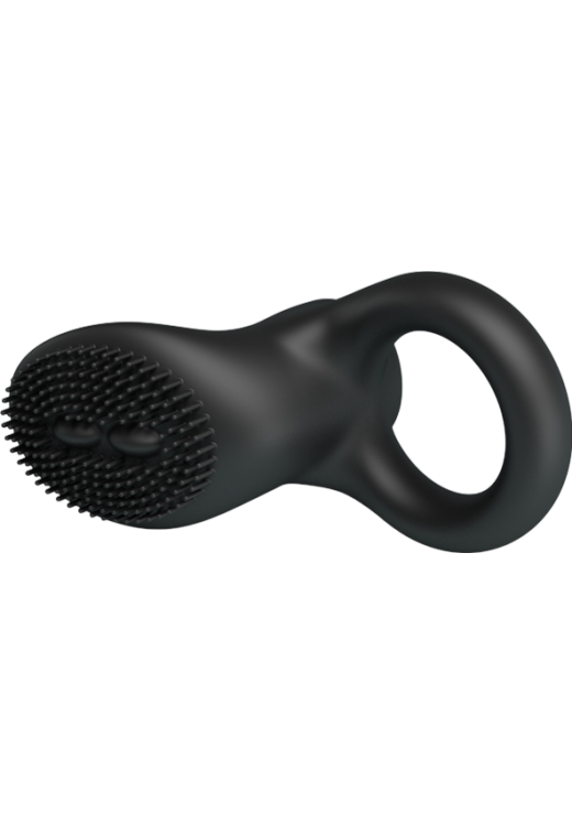 Δονούμενο δαχτυλίδι από σιλικόνη σε μαύρο χρώμα, μήκους 7,4 εκ.