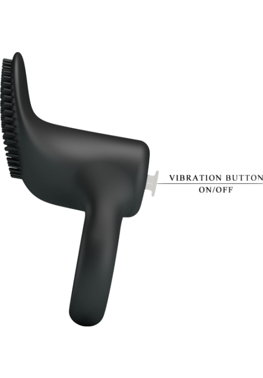 Δονούμενο δαχτυλίδι από σιλικόνη σε μαύρο χρώμα, μήκους 7,4 εκ.