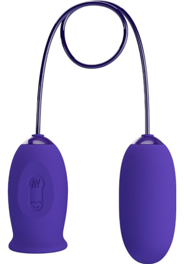 Pretty Love Daisy Youth Rechargeable Vibrator Stimulator 6,5 cm Δονούμενο αυγό από σιλικόνη σε μοβ χρώμα, μήκους 6,5 εκ. και μέγιστης διαμέτρου 3,3 εκ.