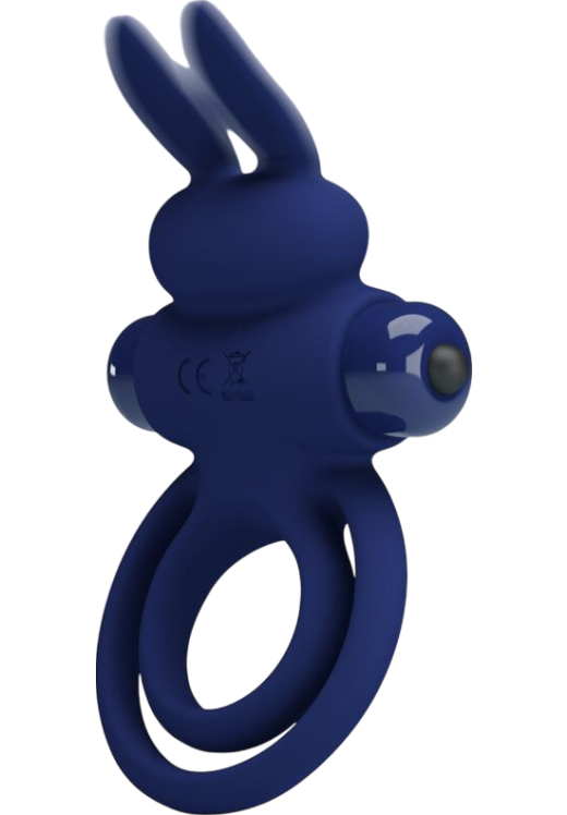 Δονούμενο δαχτυλίδι από σιλικόνη σε μπλέ χρώμα, μήκους 9,7 εκ. και μέγιστης διαμέτρου 6,5 εκ