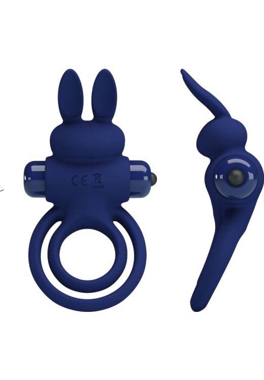 Δονούμενο δαχτυλίδι από σιλικόνη σε μπλέ χρώμα, μήκους 9,7 εκ. και μέγιστης διαμέτρου 6,5 εκ