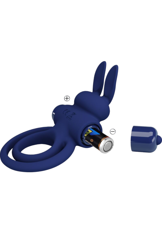 Δονούμενο δαχτυλίδι από σιλικόνη σε μπλέ χρώμα, μήκους 9,7 εκ. και μέγιστης διαμέτρου 6,5 εκ